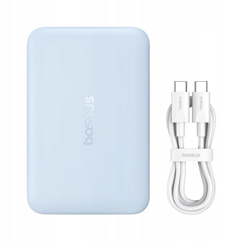 Trådløs ekstern batteri Baseus EnerFill FM11 Ultra-Mini, 10000mAh, 22.5W, PD + FQI, 1 x QI - 1 x USB-C, Blå P1008210E313-00