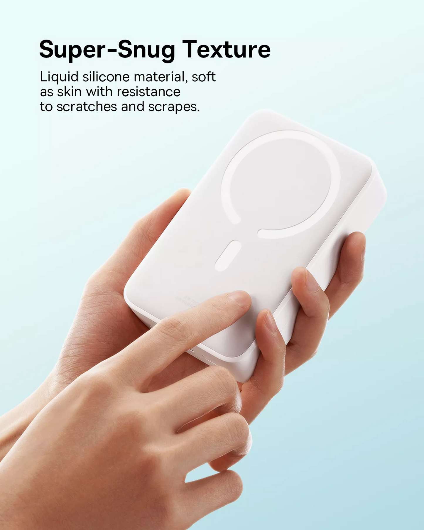 Trådløs Ekstern Batteri Baseus EnerFill FM41 Mini, 20000mAh, 20W, PD + FQI, 1 x QI - 1 x USB-C, Hvid E0027U01