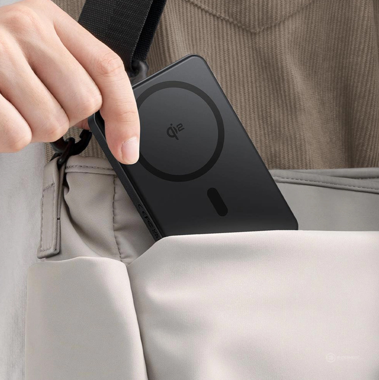 Ekstern trådløs batteri Baseus Airpow2 Qi2, 10000mAh, 22.5W, QC + PD + FQI, 1 x QI - 1 x USB-A - 1 x USB-C, Sort P10080000123-00