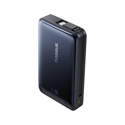 Ekstern trådløs batteri Baseus Nomos, 10000mAh, 45W, PD + FQI, 1 x QI - 2 x USB-C, Sort P10078800123-00
