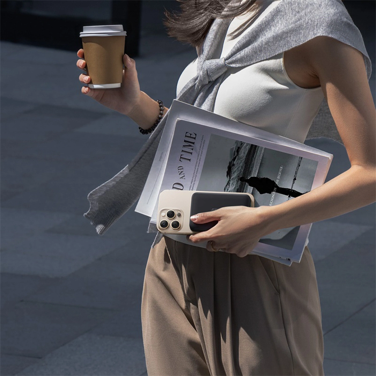 Ekstern trådløs batteri Baseus EnerFill FM11 Ultra-Mini, 10000mAh, 22.5W, PD + FQI, 1 x QI - 1 x USB-C, Sort P1008210E123-00