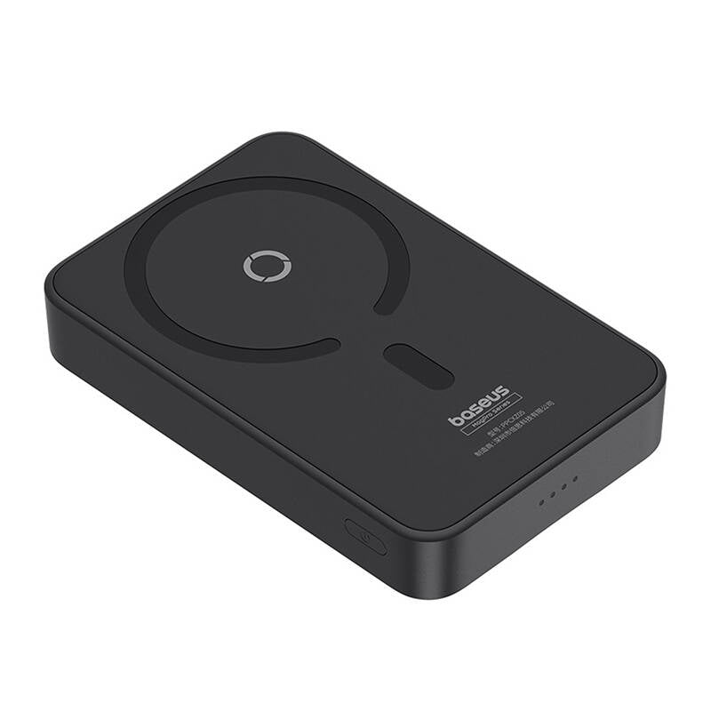 Ekstern trådløs batteri Baseus MagPro PPCXZ05, 5000mAh, 20W, PD + FQI, 1 x QI - 1 x USB-C, Sort, Genforseglet P10064101123-00