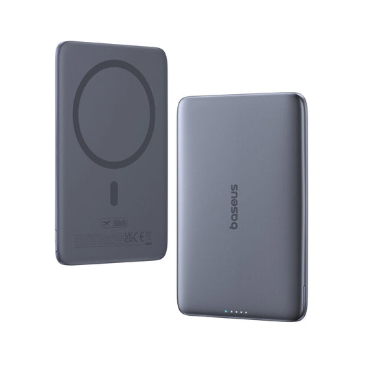 Ekstern Trådløs Batteri Baseus PicoGo AM41, 5000mAh, 20W, PD + FQI, 1 x QI - 1 x USB-C, Grå P1007680C813-00