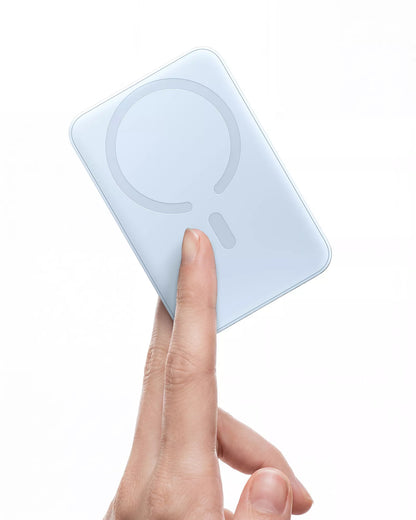 Trådløs ekstern batteri Baseus EnerFill FM11 Ultra-Mini, 10000mAh, 22.5W, PD + FQI, 1 x QI - 1 x USB-C, Blå P1008210E313-00