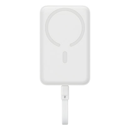 Ekstern Trådløs Batteri Baseus Magnetic Mini, 10000mAh, 30W, PD + FQI, 1 x QI - 2 x USB-C, Hvid P1002210B223-00
