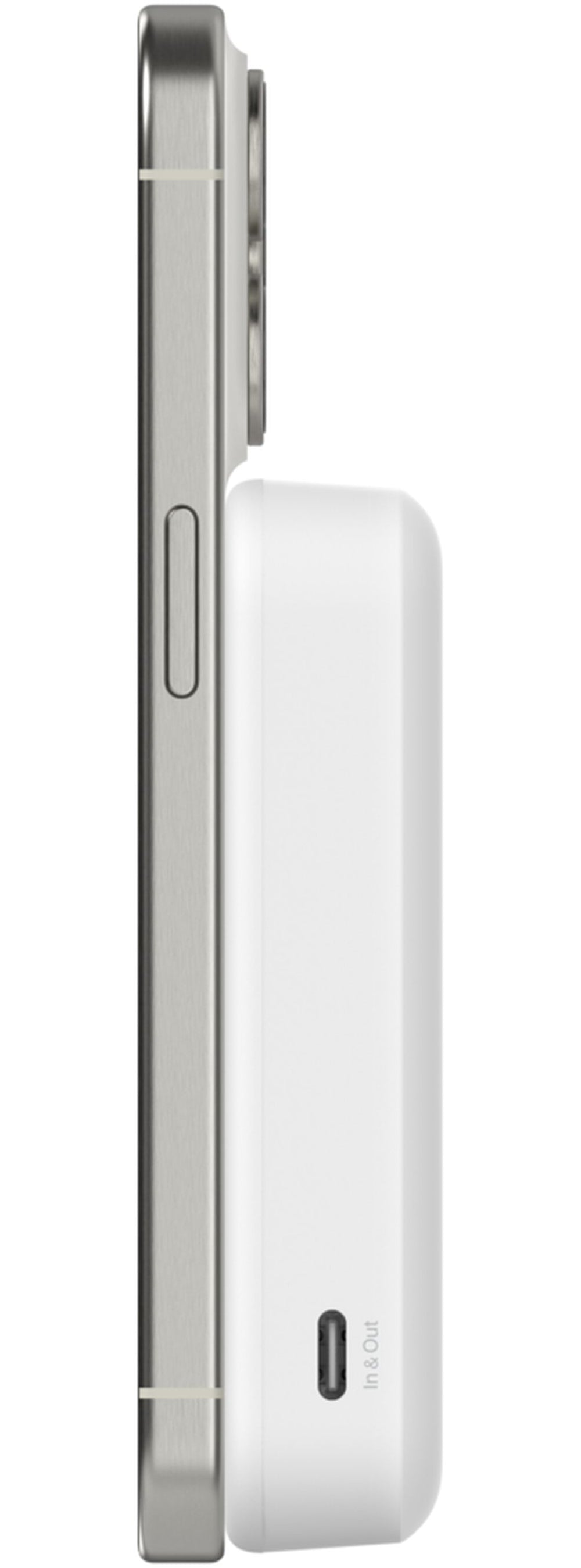 Trådløs Ekstern Batteri Belkin BoostCharge Pro med Kickstand, 10000mAh, 15W, FQI, 1 x QI - 1 x USB-C, Hvid BPD008btWH