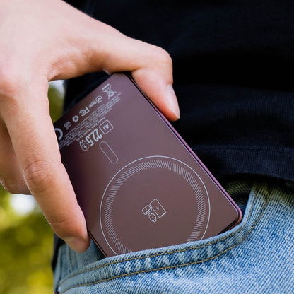 Blavec BJ-03 Slim trådløs powerbank, 10000 mAh, 22,5 W, PD + FQI, 1 x QI – 1 x USB-C, lilla
