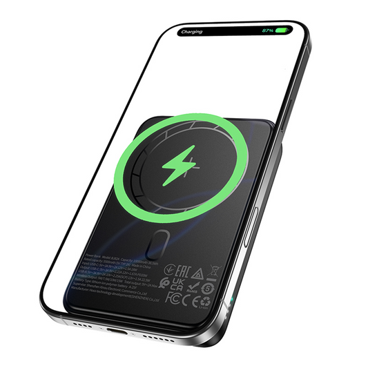 Ekstern trådløs batteri Borofone BJ82A Dawn, 10000mAh, 22.5W, QC + PD + FQI, 1 x QI - 1 x USB-A - 1 x USB-C, Sort