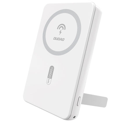 Ekstern Trådløs Batteri Dudao K14S+, 10000mAh, 22.5W, QC + PD + FQI, 1 x QI - 1 x USB-A - 1 x USB-C, Hvid