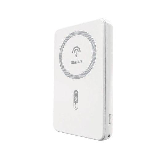 Trådløs Ekstern Batteri Dudao K14S, 5000mAh, 20W, QC + PD + FQI, 1 x QI - 1 x USB-A - 1 x USB-C, Hvid