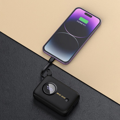 Ekstern Batteri Dudao K14, 10000mAh, 22.5W, QC + PD, 1 x Lightning - 1 x USB-A - 2 x USB-C, Sort
