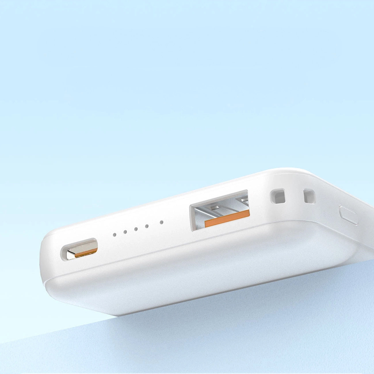 Ekstern Trådløs Batteri Dudao K14S+, 10000mAh, 22.5W, QC + PD + FQI, 1 x QI - 1 x USB-A - 1 x USB-C, Hvid