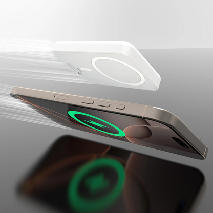 Ekstern trådløs batteri Dudao K26, 10000mAh, 20W, PD + FQI, 1 x QI - 1 x USB-C, Hvid