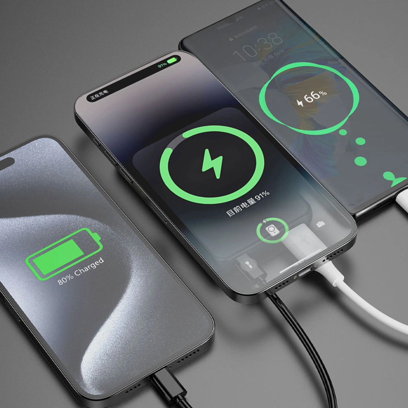 Trådløs Ekstern Batteri Dudao K14S, 5000mAh, 20W, QC + PD + FQI, 1 x QI - 1 x USB-A - 1 x USB-C, Sort