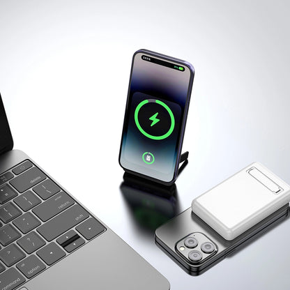 Ekstern Trådløs Batteri Dudao K14S+, 10000mAh, 22.5W, QC + PD + FQI, 1 x QI - 1 x USB-A - 1 x USB-C, Hvid