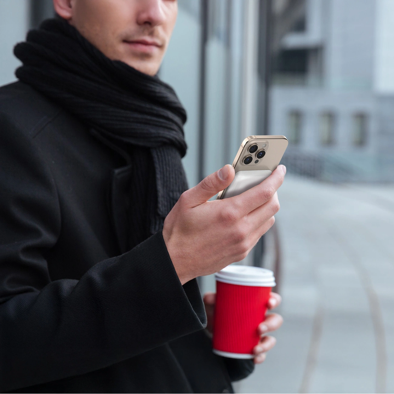 Ekstern trådløs batteri Dudao K26, 10000mAh, 20W, PD + FQI, 1 x QI - 1 x USB-C, Hvid