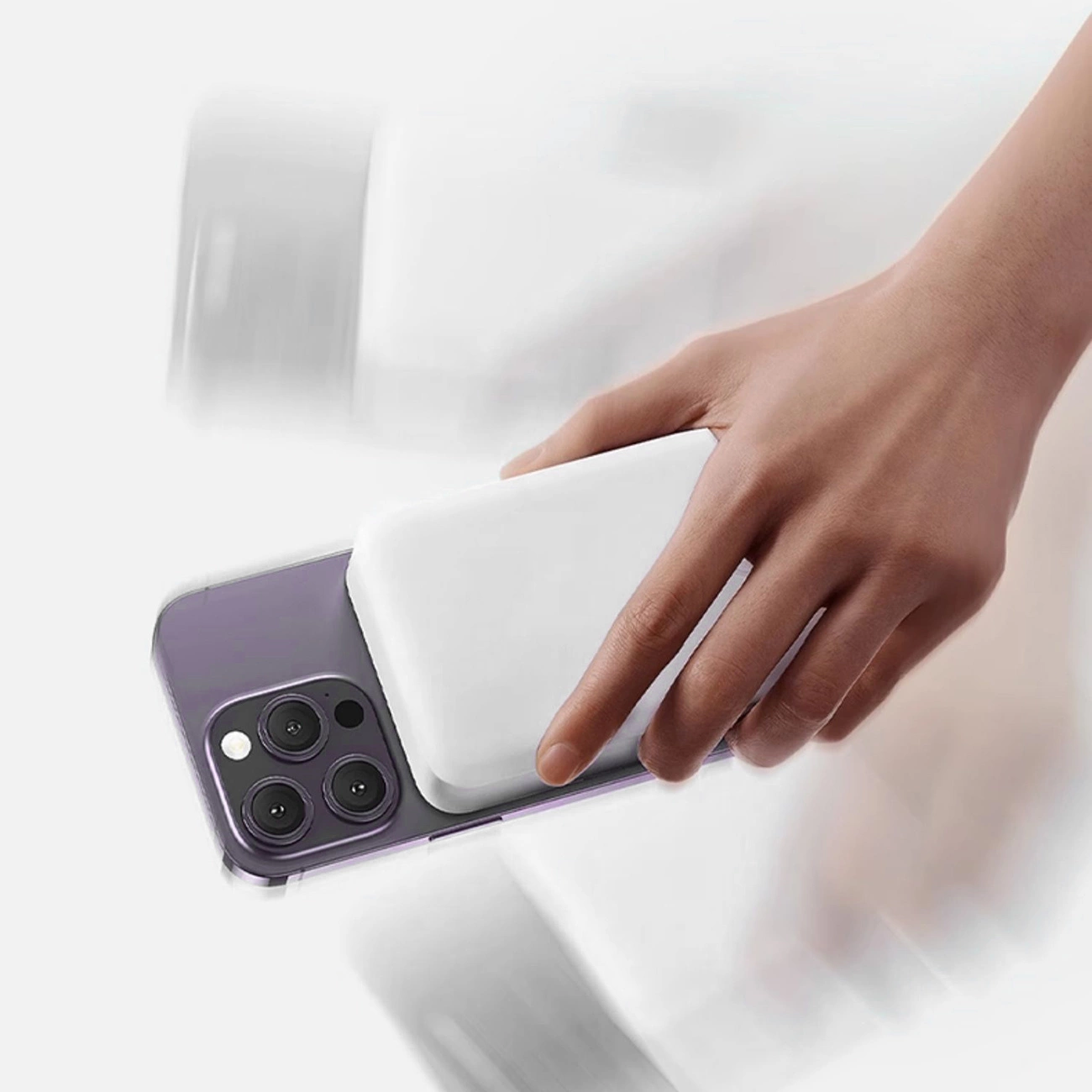Ekstern trådløs batteri Dudao K26s, 5000mAh, 20W, PD + FQI, 1 x QI - 1 x USB-C, Hvid