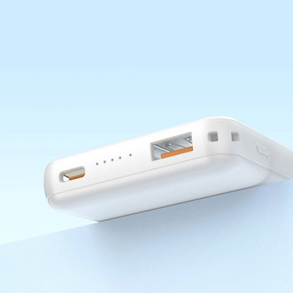 Trådløs Ekstern Batteri Dudao K14S, 5000mAh, 20W, QC + PD + FQI, 1 x QI - 1 x USB-A - 1 x USB-C, Hvid