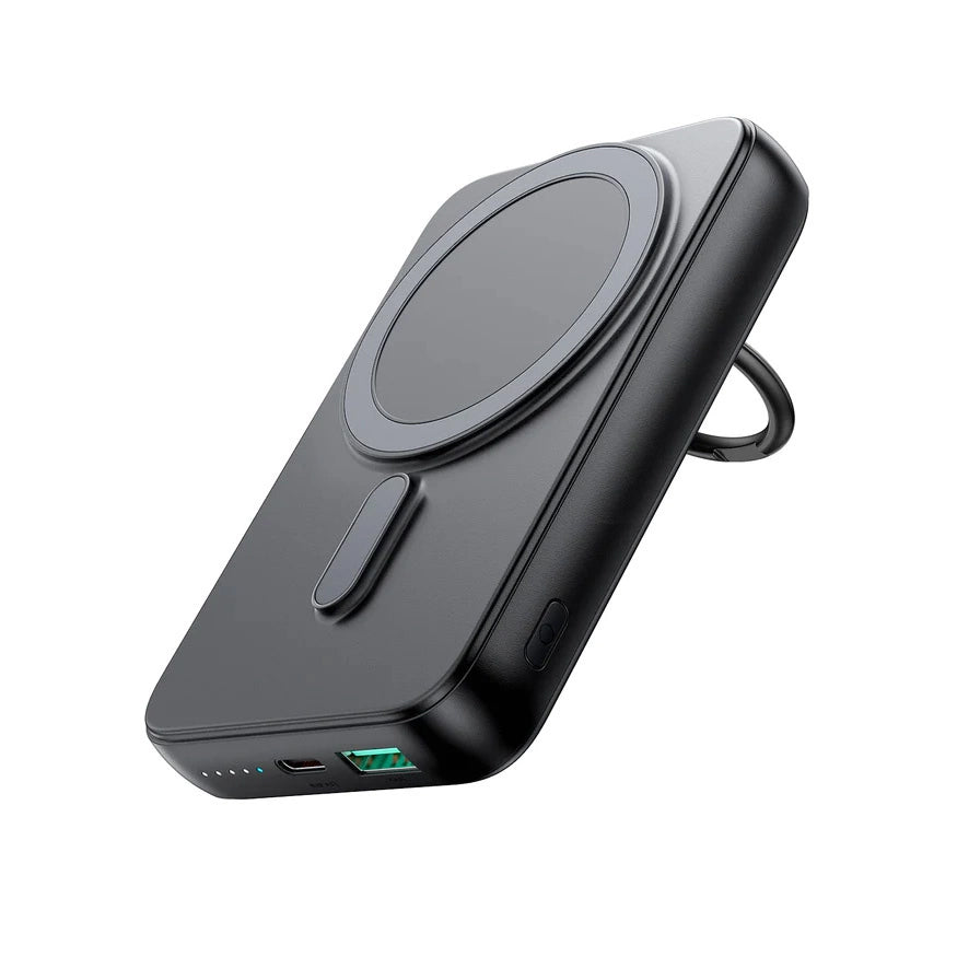 Ekstern Trådløs Batteri Joyroom JR-W050, 10000mAh, 20W, QC + PD + FQI, 1 x QI - 1 x USB-A - 1 x USB-C, Sort
