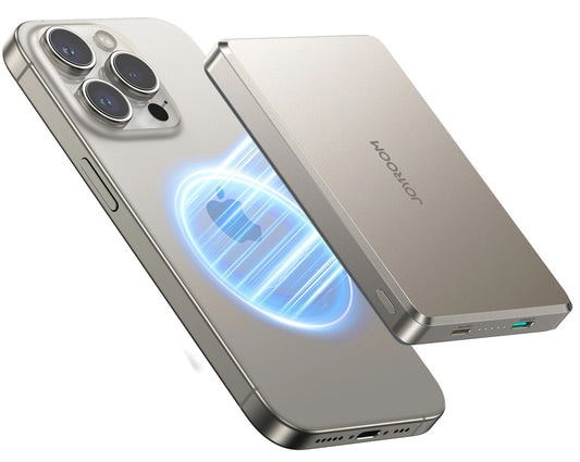 Joyroom JR-PBM08 Pro trådløs ekstern batteri, 10000mAh, 22.5W, PD + FQI, 1 x QI - 2 x USB-C, beige