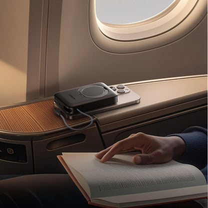 Ekstern trådløs batteri Joyroom JR-PBM02, 10000mAh, 22.5W, PD + FQI, 1 x QI - 2 x USB-C, Sort