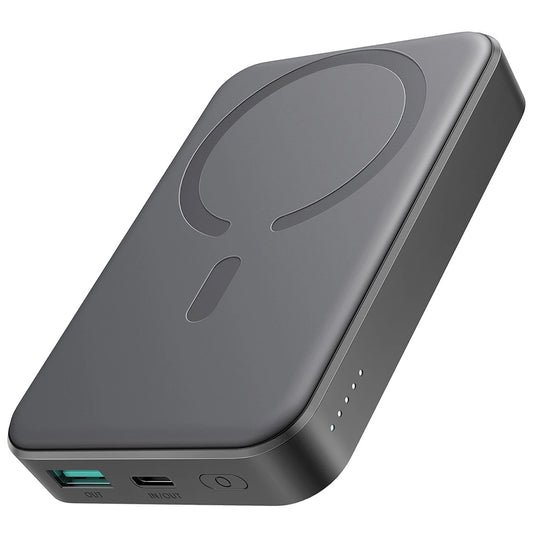 Ekstern Trådløs Batteri Joyroom JR-W020, 10000mAh, 20W, QC + PD + FQI, 1 x QI - 1 x USB-A - 1 x USB-C, Sort