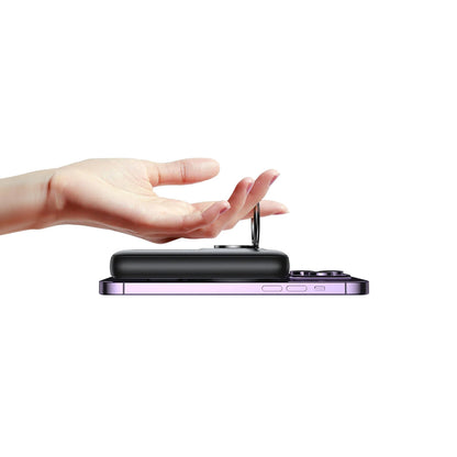 Ekstern Trådløs Batteri Joyroom JR-W050, 10000mAh, 20W, QC + PD + FQI, 1 x QI - 1 x USB-A - 1 x USB-C, Sort