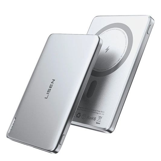 Trådløs Ekstern Batteri Lisen L601 Pro, 5000mAh, 22.5W, PD + FQI, 1 x QI - 1 x USB-C, Grå YL0325090011