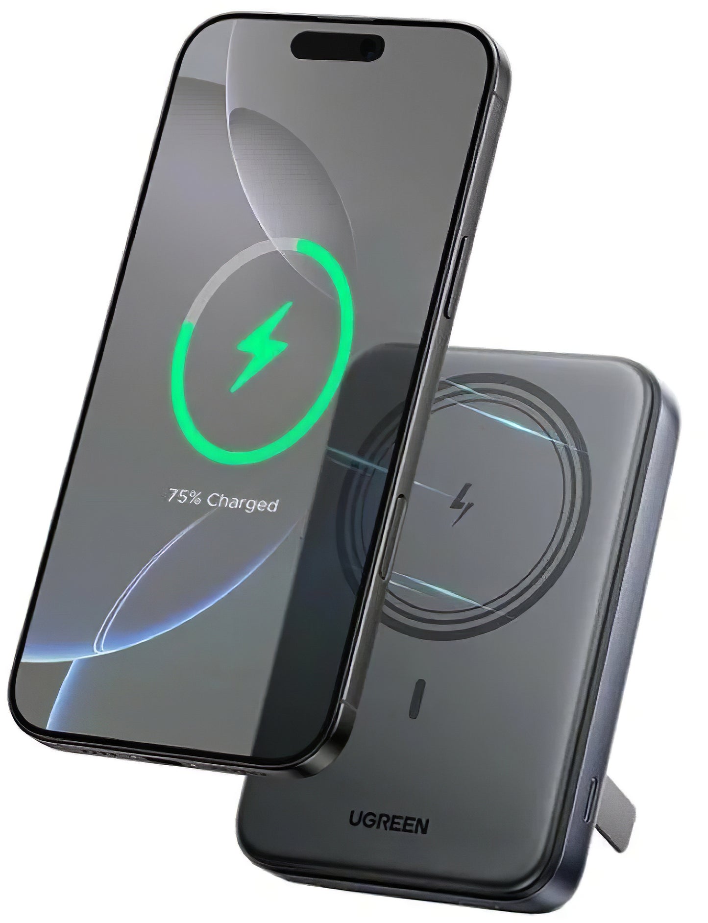 Ekstern Trådløs Batteri UGREEN PB562, 10000mAh, 20W, PD + FQI, 1 x QI - 1 x USB-C, Sort