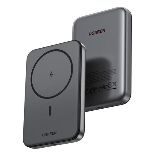 Trådløs Ekstern Batteri UGREEN PB561, 10000mAh, 20W, PD + FQI, 1 x QI - 1 x USB-C, Sort