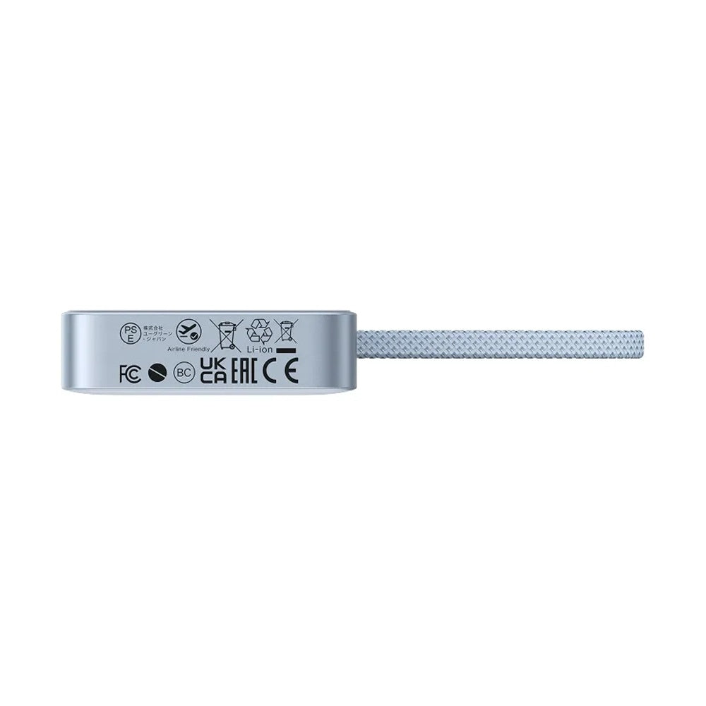 Trådløs Ekstern Batteri UGREEN MagFlow PB773 (65958B), 10000mAh, 25W, PD + FQI, 1 x QI - 2 x USB-C, Blå