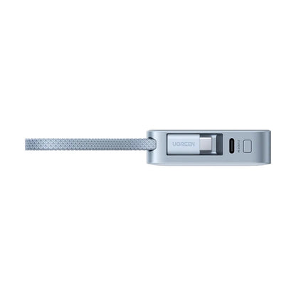 Trådløs Ekstern Batteri UGREEN MagFlow PB773 (65958B), 10000mAh, 25W, PD + FQI, 1 x QI - 2 x USB-C, Blå