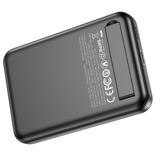 Trådløs Ekstern Batteri XO Design PR264, 10000mAh, 20W, PD + FQI, 1 x QI - 1 x USB-C, Sort, Genforseglet