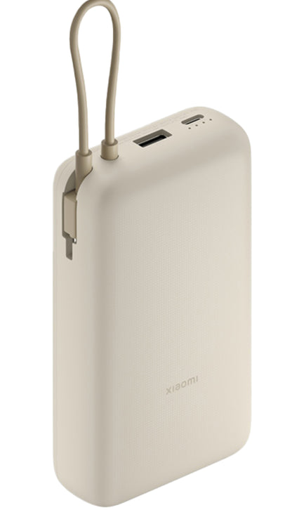 Ekstern Xiaomi-batteri, 20000mAh, 33W, QC + PD, 1 x USB-A - 2 x USB-C, Beige BHR8851GL