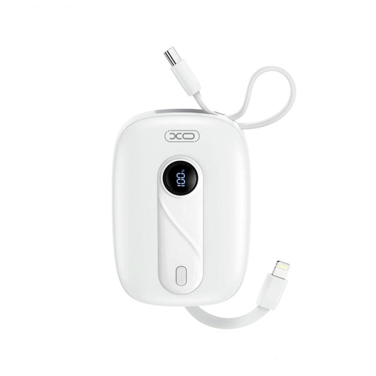 Ekstern Batteri XO Design PR246, 10000mAh, 22.5W, PD, 1 x Lightning - 2 x USB-C, Hvid
