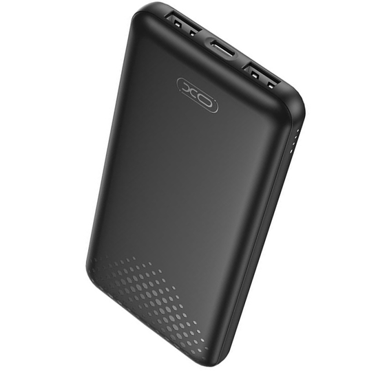 Eksternt batteri XO Design PB312, 10000mAh, 10W, 2 x USB-A, Sort