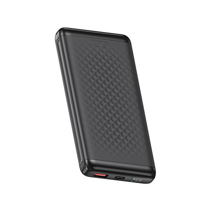 XO Design PB308 Ekstern Batteri, 10000mAh, 22.5W, QC + PD, 1 x USB-A - 1 x USB-C, Sort
