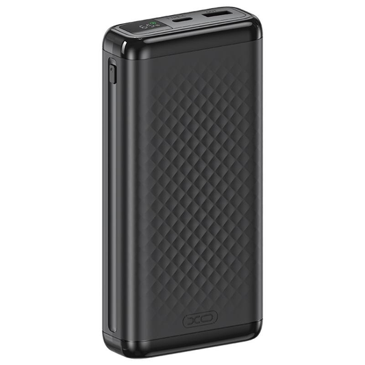 Ekstern Batteri XO Design PB309, 20000mAh, 22,5W, QC + PD, 1 x USB-A - 1 x USB-C, Sort
