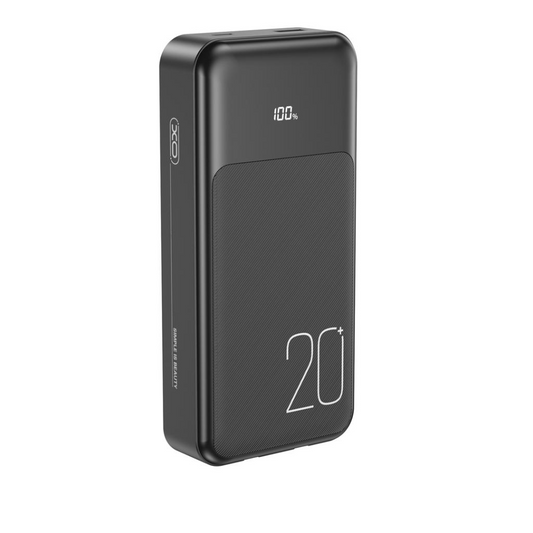 Ekstern batteri XO Design PR249, 20000mAh, 22.5W, QC + PD, 1 x Lightning - 1 x USB-A - 2 x USB-C, Sort