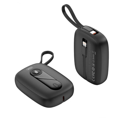 Ekstern batteri XO Design PR246, 10000mAh, 22.5W, PD, 1 x Lightning - 2 x USB-C, Sort