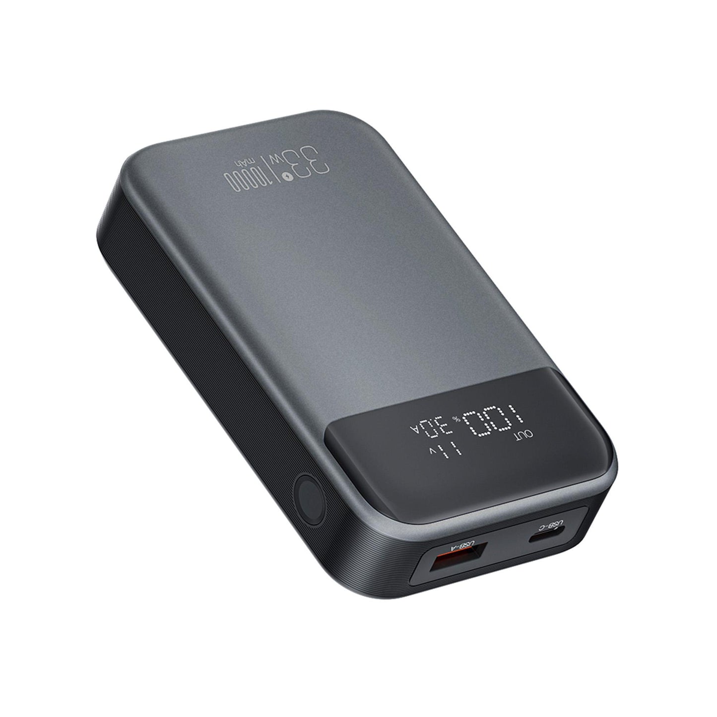 Eksternt batteri XO Design PR232, 10000mAh, 33W, QC + PD, 1 x USB-A - 1 x USB-C, Sort
