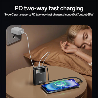 Yesido YP97 External Battery, 20000mAh, 65W, PD, 2 x USB-C, Gray