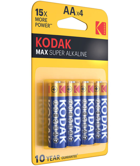 Kodak Max Super batteri, AA / LR6, sæt med 4 stk.