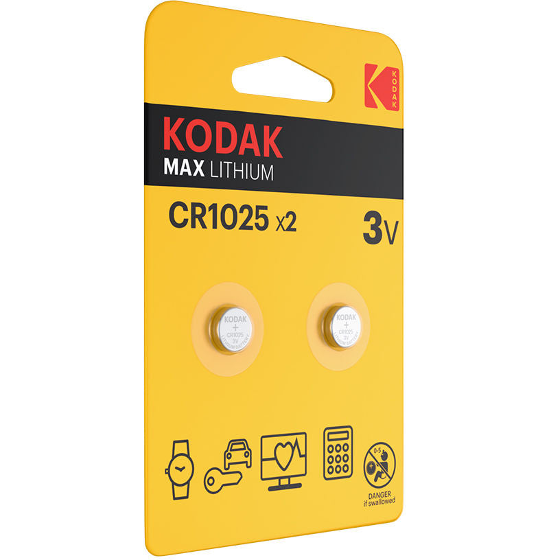Kodak Max Lithium batteri, CR2025, sæt med 2 stk.