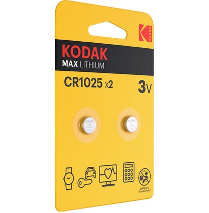 Kodak Max Lithium batteri, CR2025, sæt med 2 stk.
