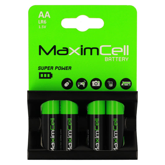 MaximCell Super Power batteri, AA / LR6, sæt med 4 stk