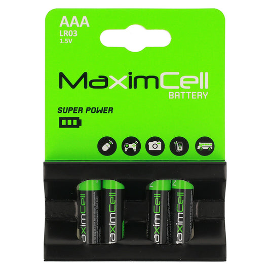 MaximCell Super Power batteri, AAA / LR3, sæt med 4 stk
