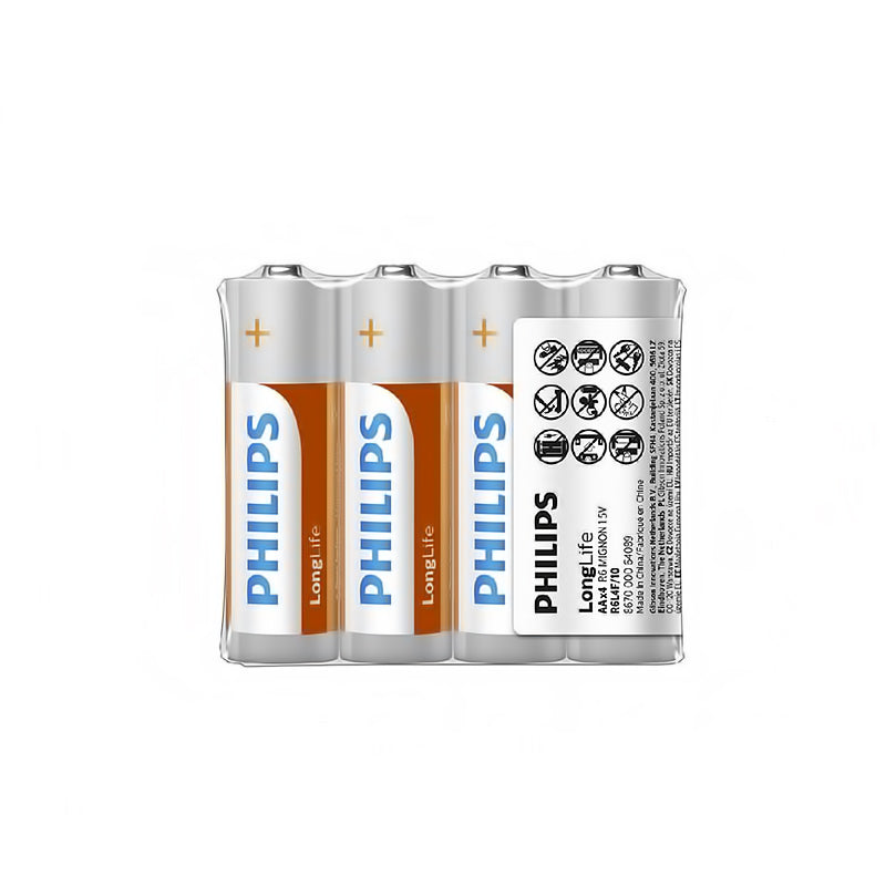 Philips Longlife batteri, AA / LR6, Sæt med 4 stk Phil-R6L4F/10