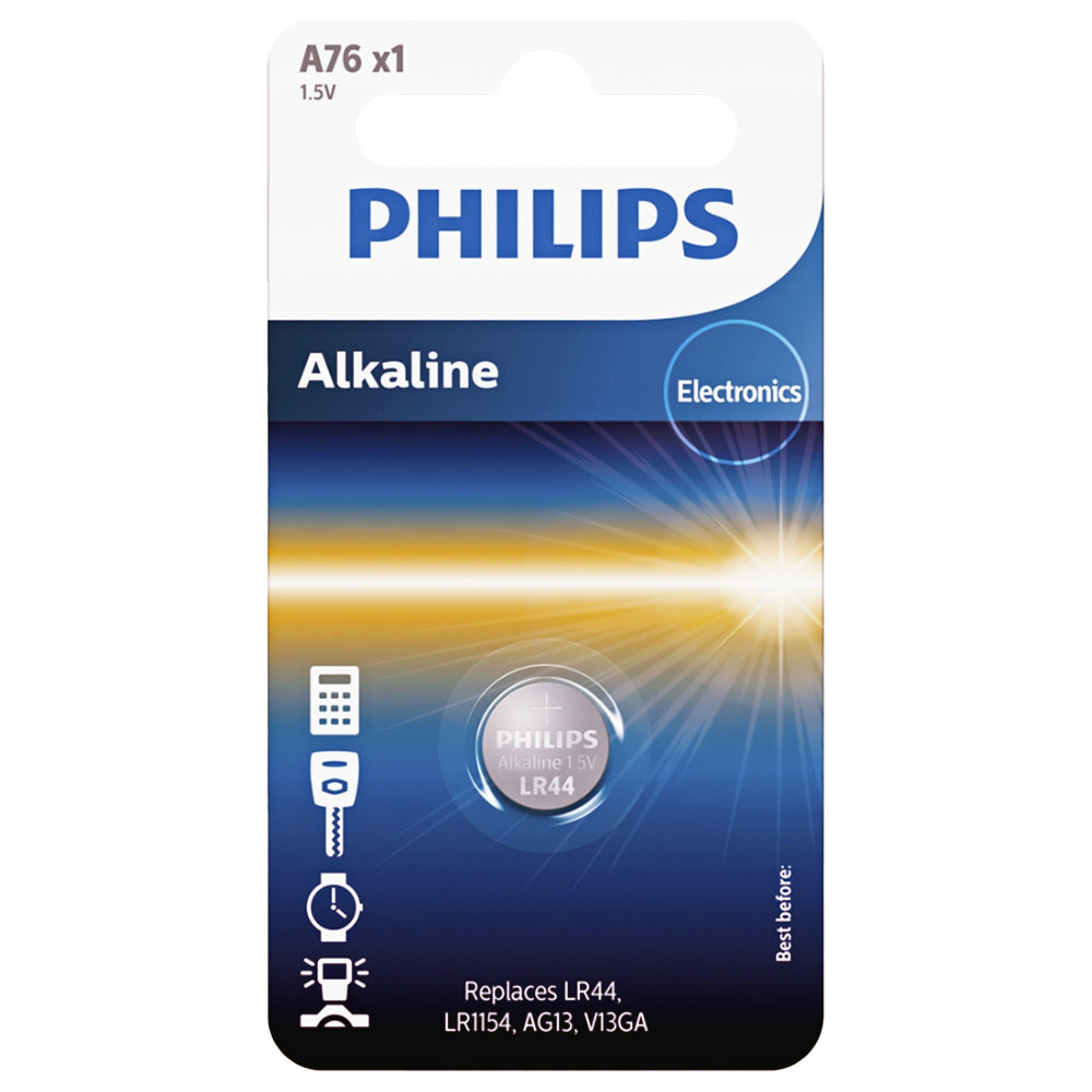 Philips batteri, V13GA / LR44 Phil-A76/01B