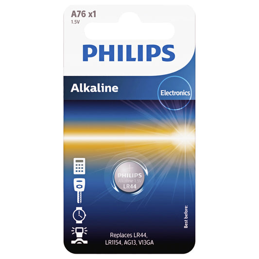 Philips batteri, V13GA / LR44 Phil-A76/01B